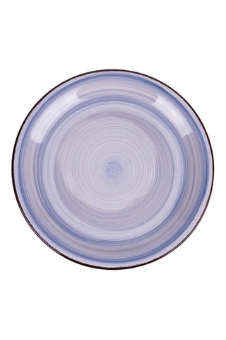 6 assiettes plates en grès - 27 cm