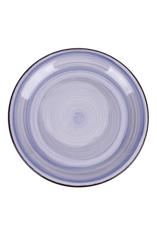 6 assiettes plates en grès - 27 cm