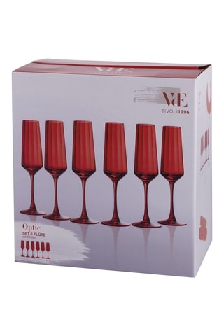 6 flûtes Optic - 25 cl