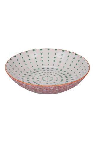 6 assiettes creuses en porcelaine Confusion in colors - 20,5 cm