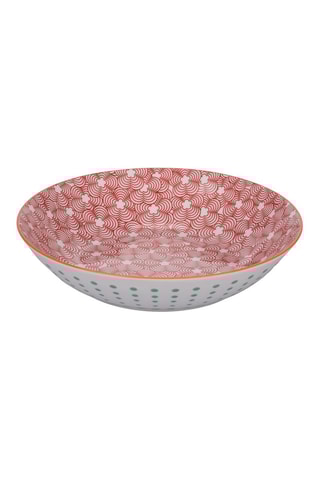 6 assiettes creuses en porcelaine Confusion in colors - 20,5 cm