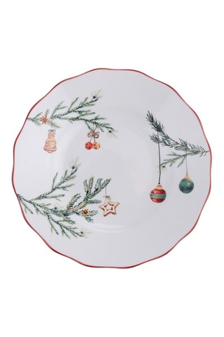 6 assiettes creuses en porcelaine Rametto - 22,5 cm