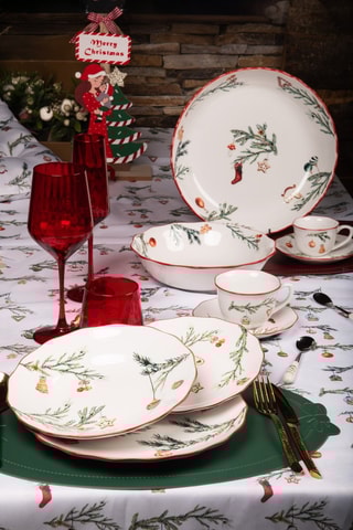 6 assiettes creuses en porcelaine Rametto - 22,5 cm