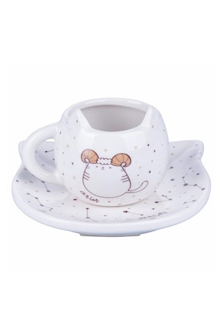 Tasse et soucoupe en céramique