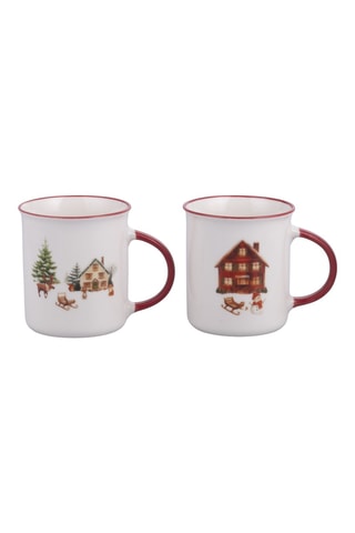 2 mugs en porcelaine – 36 cl