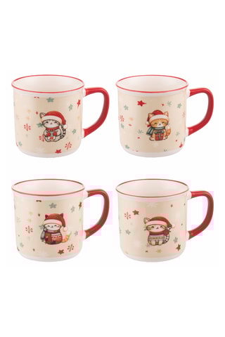 4 mugs en porcelaine – 36 cl