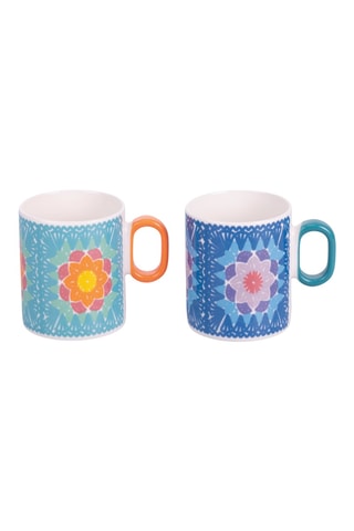 2 mugs en porcelaine - 35 cl