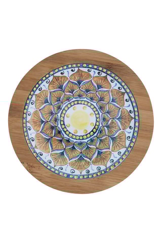 Dessous de plat en céramique et bambou – 20 cm