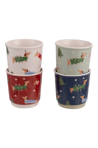 4 tasses à café en porcelaine – 10 cl