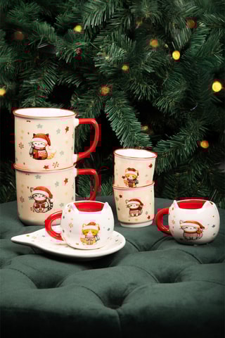4 tasses à café en porcelaine – 10 cl