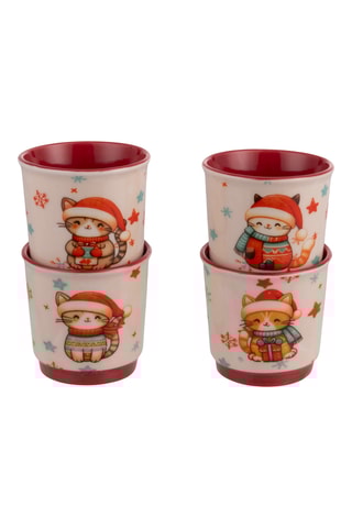 4 tasses à café en porcelaine – 10 cl