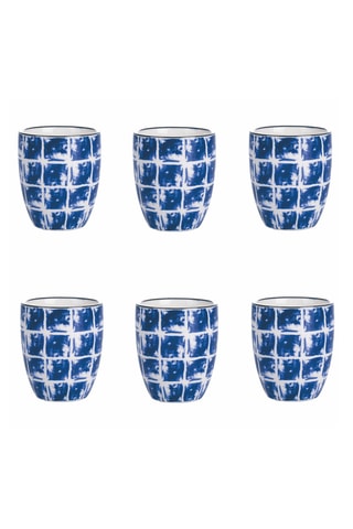6 tasses à café en grès - 9 cl