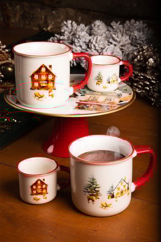 6 tasses à café en porcelaine – 90 cl