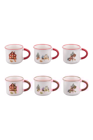 6 tasses à café en porcelaine – 90 cl