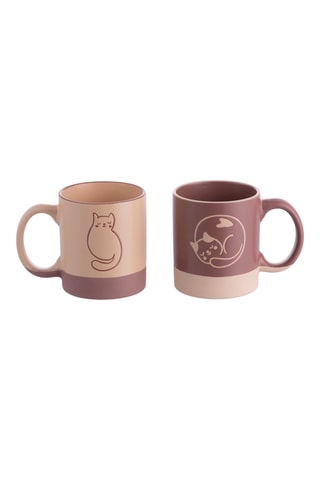 2 mugs en grès - 28 cl