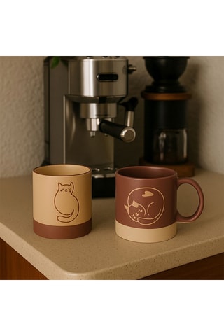 2 mugs en grès - 28 cl