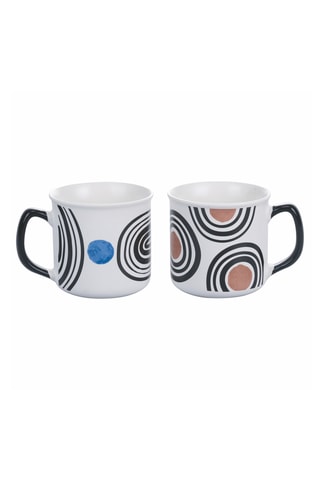 2 mugs en porcelaine - 38 cl