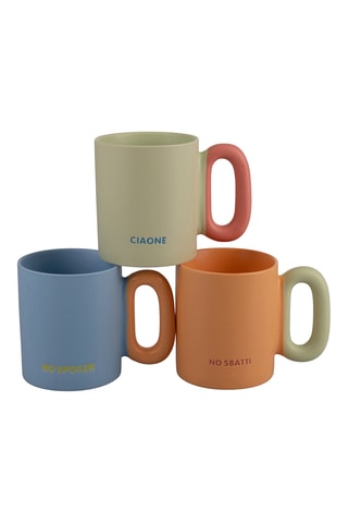 3 mugs en porcelaine - 38 cl