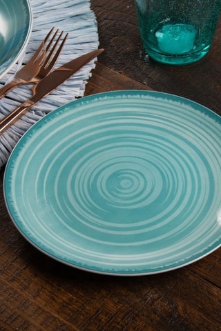 6 assiettes à fruits en porcelaine - 19 cm
