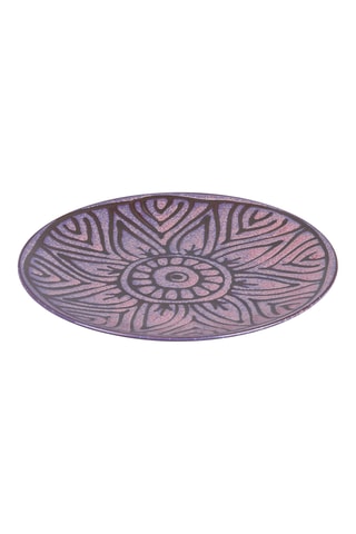 4 assiettes plates en céramique - 22 cm