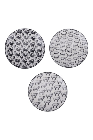 6 assiettes à dessert en porcelaine - 19 cm