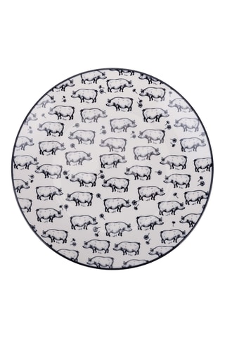 6 assiettes à dessert en porcelaine - 19 cm