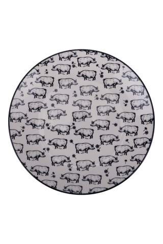 6 assiettes à dessert en porcelaine - 19,5 cm