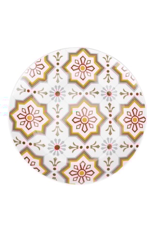6 assiettes à dessert en porcelaine - 19,3 cm