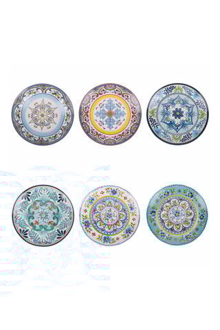 6 assiettes à dessert en porcelaine - 19,3 cm