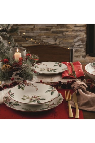 6 assiettes creuses en porcelaine – 22,5 cm