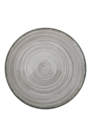 6 assiettes plates en porcelaine - 27 cm