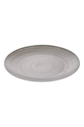 6 assiettes plates en porcelaine - 27 cm