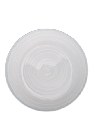 6 assiettes plates en porcelaine - 27 cm