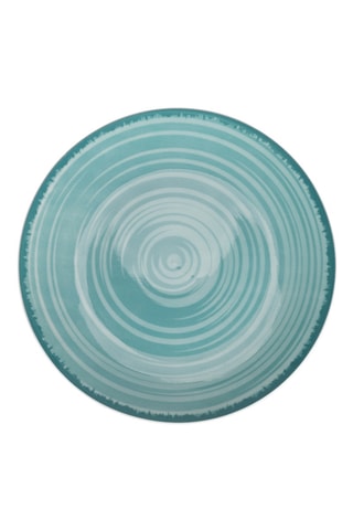 6 assiettes plates en porcelaine - 27 cm