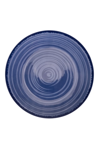 6 assiettes plates en porcelaine - 27 cm
