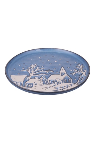 6 assiettes plates en grès - 26,5 cm