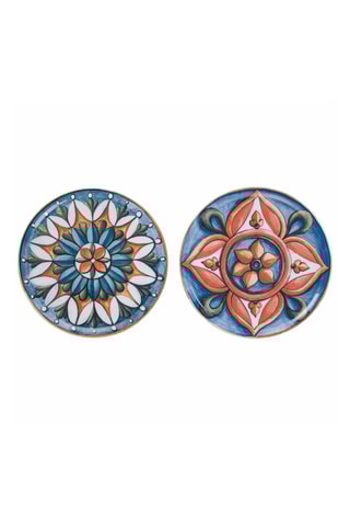 4 assiettes à pizza en porcelaine - 33 cm