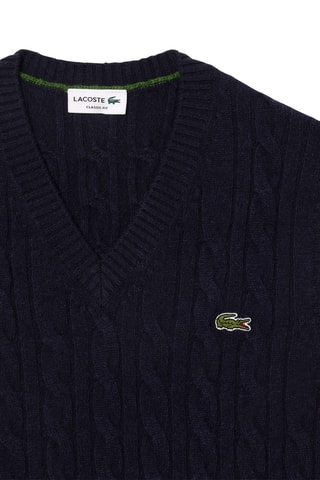 Pull sans manches en laine - Bleu marine