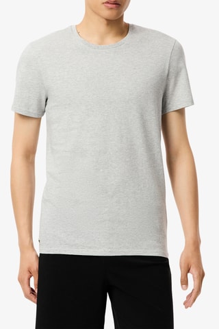 3 t-shirts - Blanc et gris clair chiné