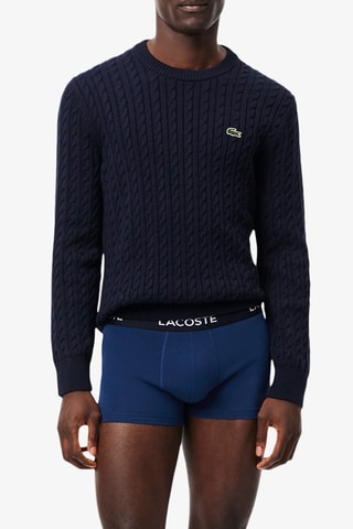 3 boxers - Bleu marine et rouge