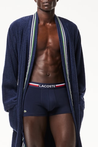 3 boxers - Bleu marine, gris chiné et rouge