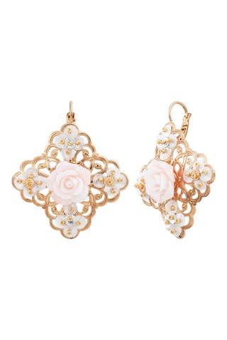 Boucles d’oreilles Miraflores dorées à l'or jaune - Nacre