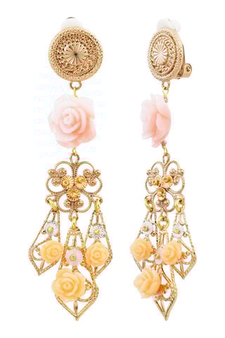 Boucles d’oreilles Miraflores dorées à l'or jaune - Nacre
