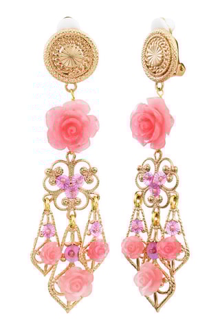 Boucles d’oreilles Miraflores dorées à l'or jaune - Nacre