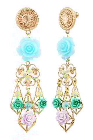 Boucles d’oreilles Miraflores dorées à l'or jaune - Nacre