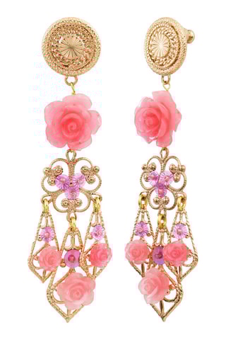 Boucles d’oreilles Miraflores dorées à l'or jaune - Nacre