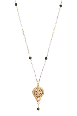Collier Ultima Doré à l'or fin et onyx