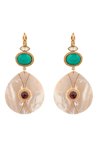 Boucles d’oreilles dorées à l'or fin jaune Fujita - Nacre
