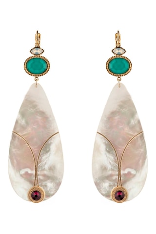 Boucles d’oreilles dorées à l'or fin jaune Fujita - Nacre