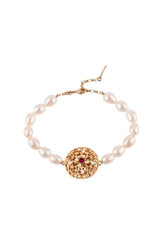 Bracelet doré à l’or fin jaune Linda - Perles de culture d'eau douce,